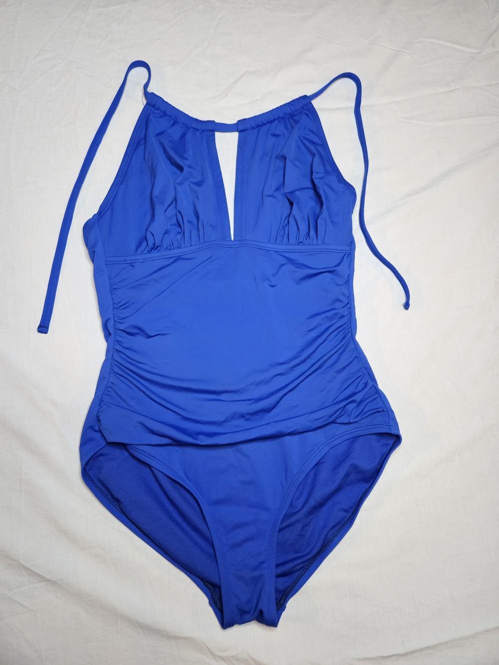 Womens Liz Claiborne Royal Blue One-Piece Swimwear Size 12